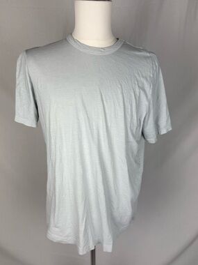 BUCK MASON PIMA CLASSIC TEE, MEN’S LARGE/TALL,LIGHT BLUE